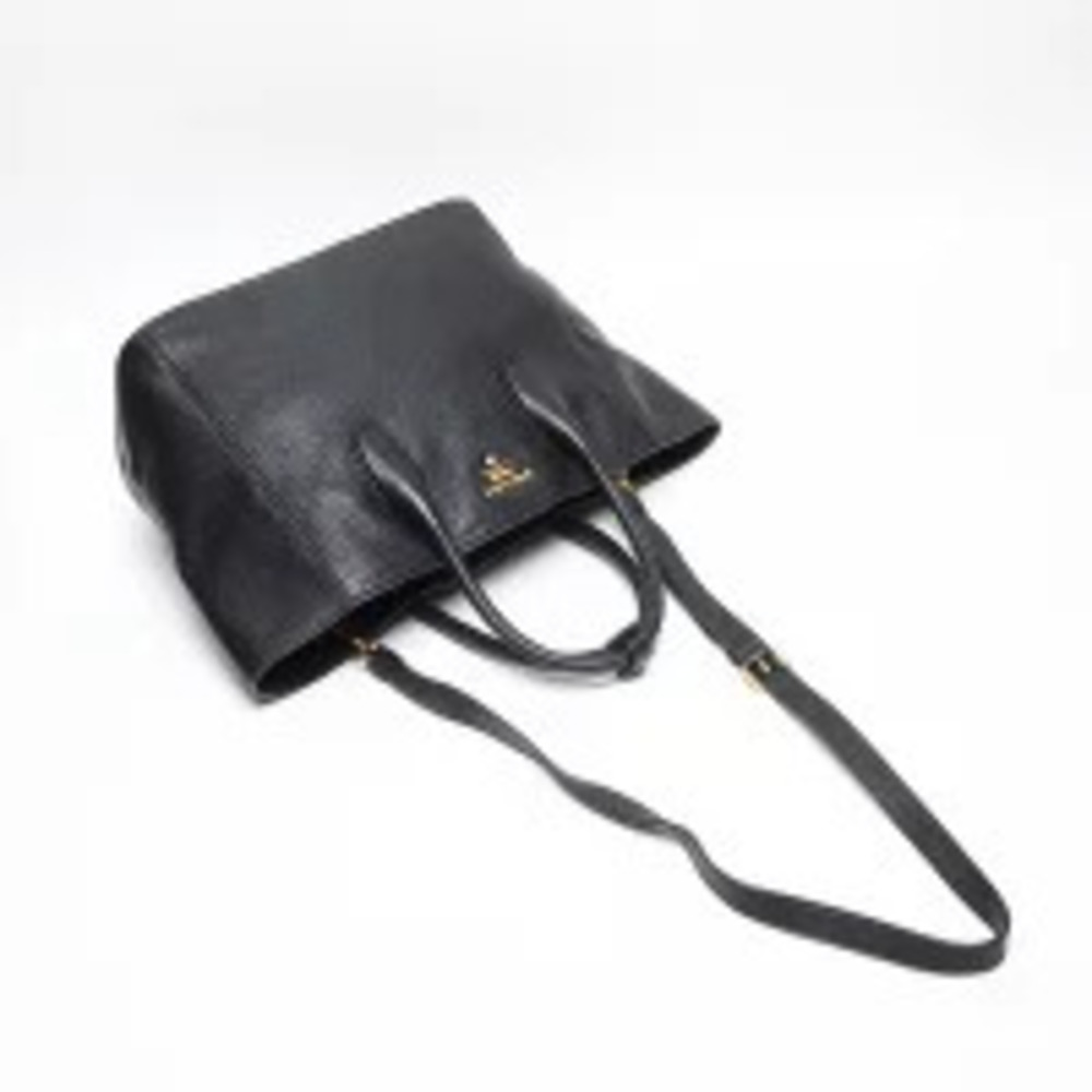 Prada Vitello Daino Shoulder Tote Bag Black - Picture 10 of 13